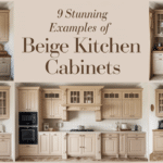 a collage of different kitchen cabinets